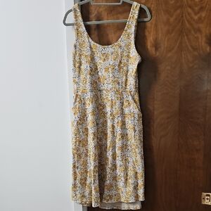 Pact Yellow Floral Midi Dress